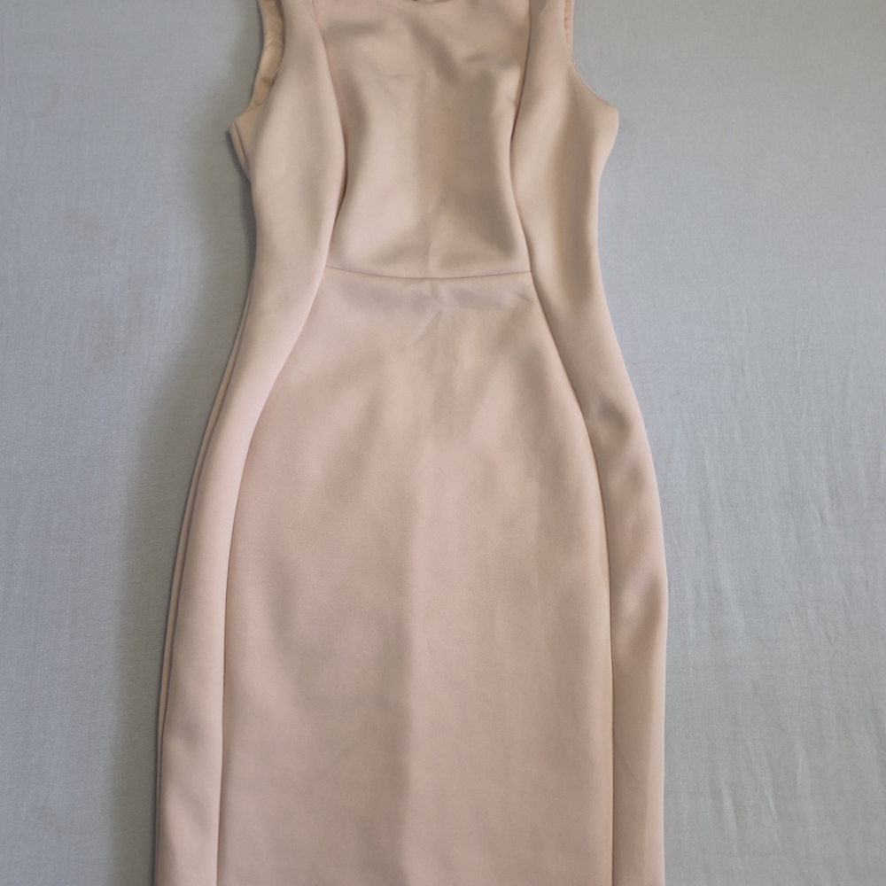 Calvin Klein Sleeveless Light Pink Midi Sheath Dress